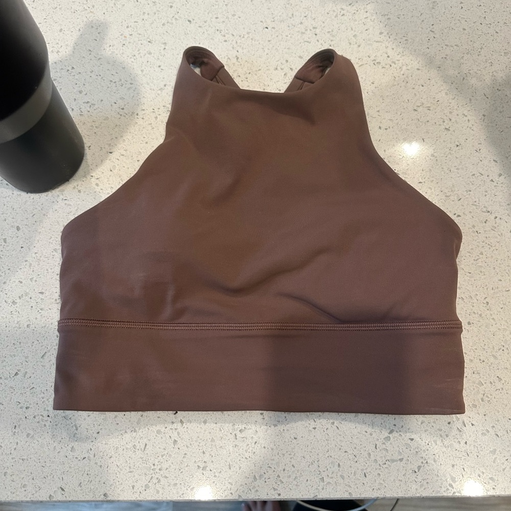Lululemon Energy High-Neck Longline Tough Bra - Dark Oxide